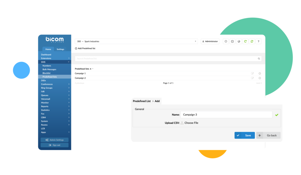 predefined lists