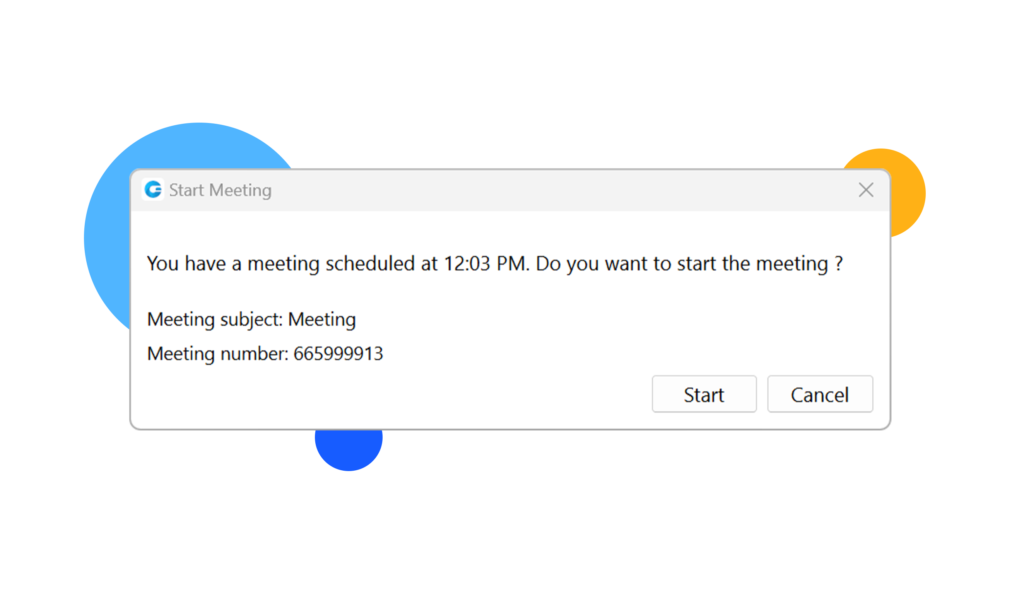 scheduled meeting notification